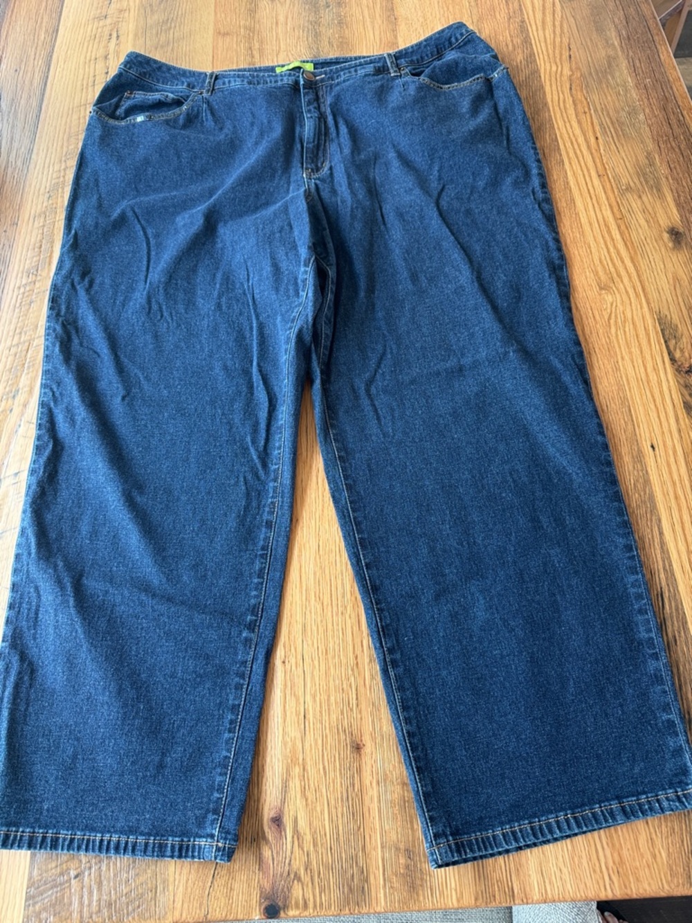 Dark Blue Straight-Leg Jeans with sparkles